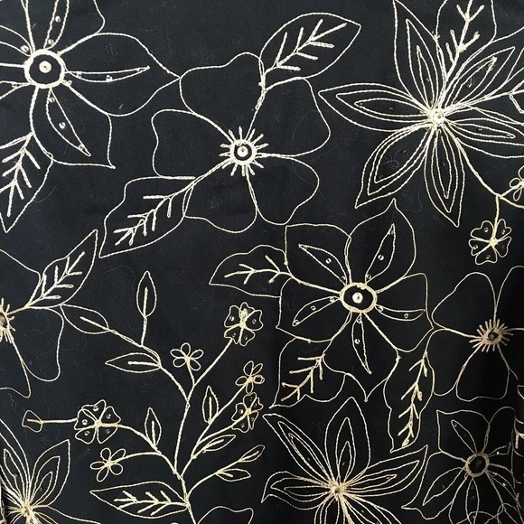 New Direction Jacket SzL Cotton Black Gold Buttons/Thread Design Fancy NWOT - Picture 7 of 8